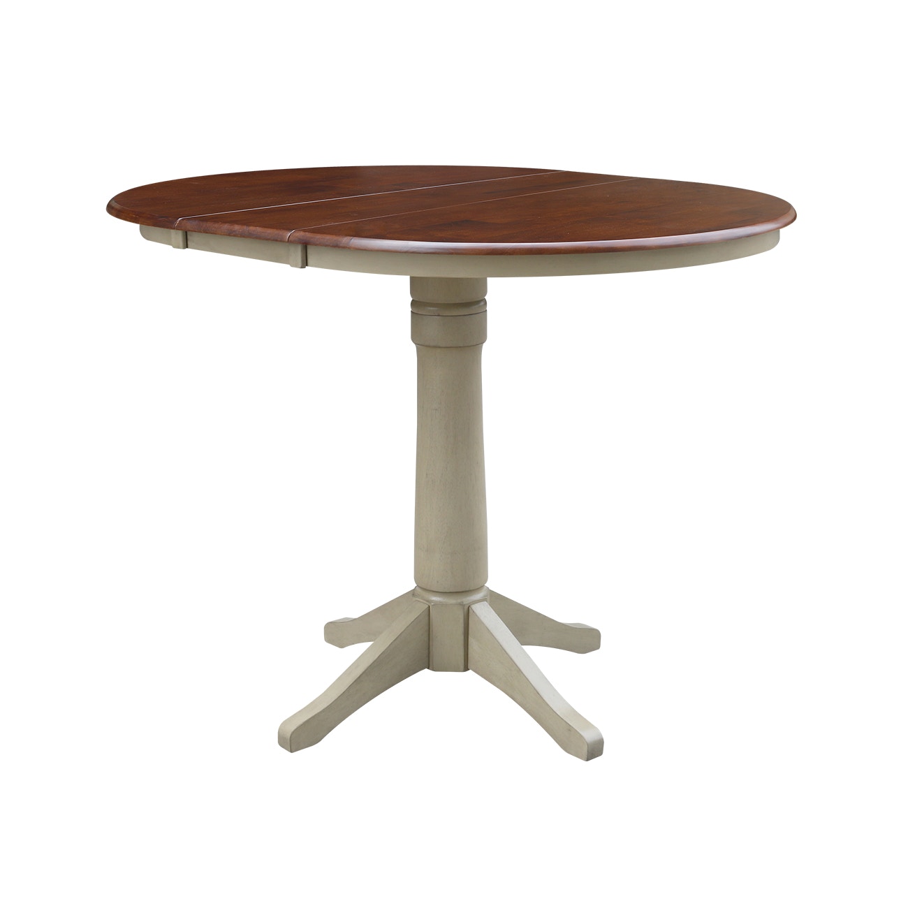 John Thomas Casual Dining Round Extension Table in espresso
